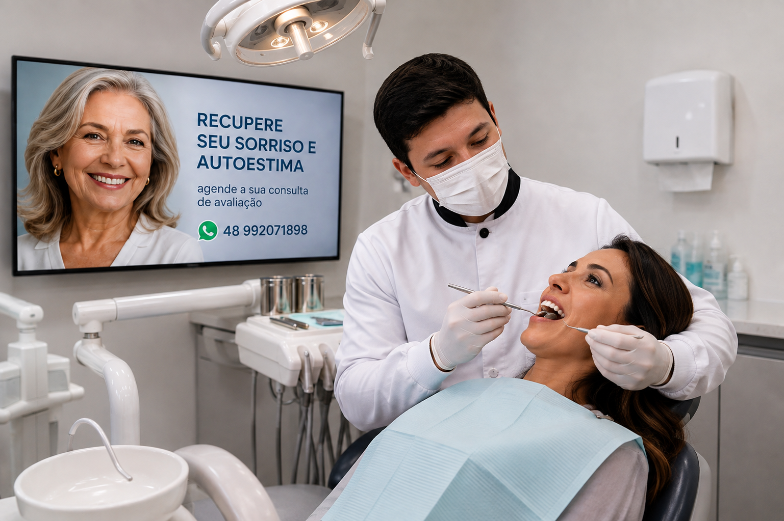 Atendimento odontológico realizado pelo Dr. Wilson
